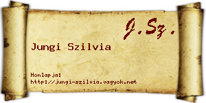 Jungi Szilvia névjegykártya