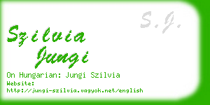 szilvia jungi business card